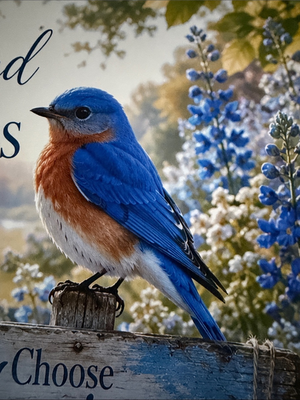 Bluebird of Happiness Wall Art Print - 8”x10”